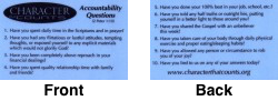 Men's Laminated Accountability Questions